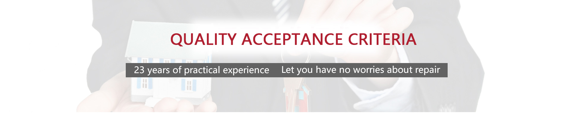 Quality acceptance standard